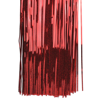 Weihnachtslametta rot mit Lasereffekt, 50 × 100 cm