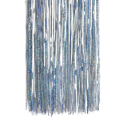Weihnachtslametta, silber, mit Lasereffekt, 50 × 100 cm