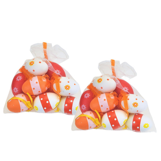 Velikonoční vajíčka oranžová v sáčku 24 ks, 6x4 cm
