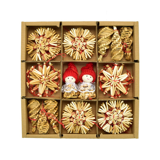 Slaměné vánoční ozdoby, 38 ozdob