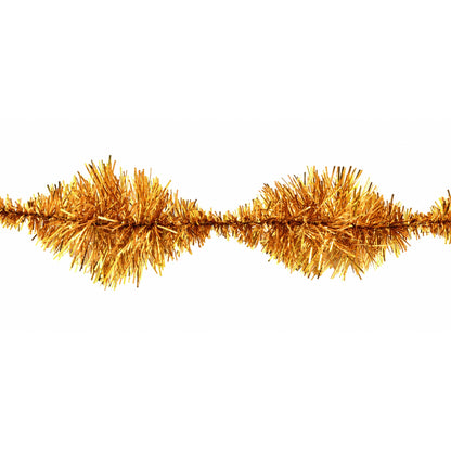 Gold oval pattern Christmas garland, Ø 5 cm, length 3 m