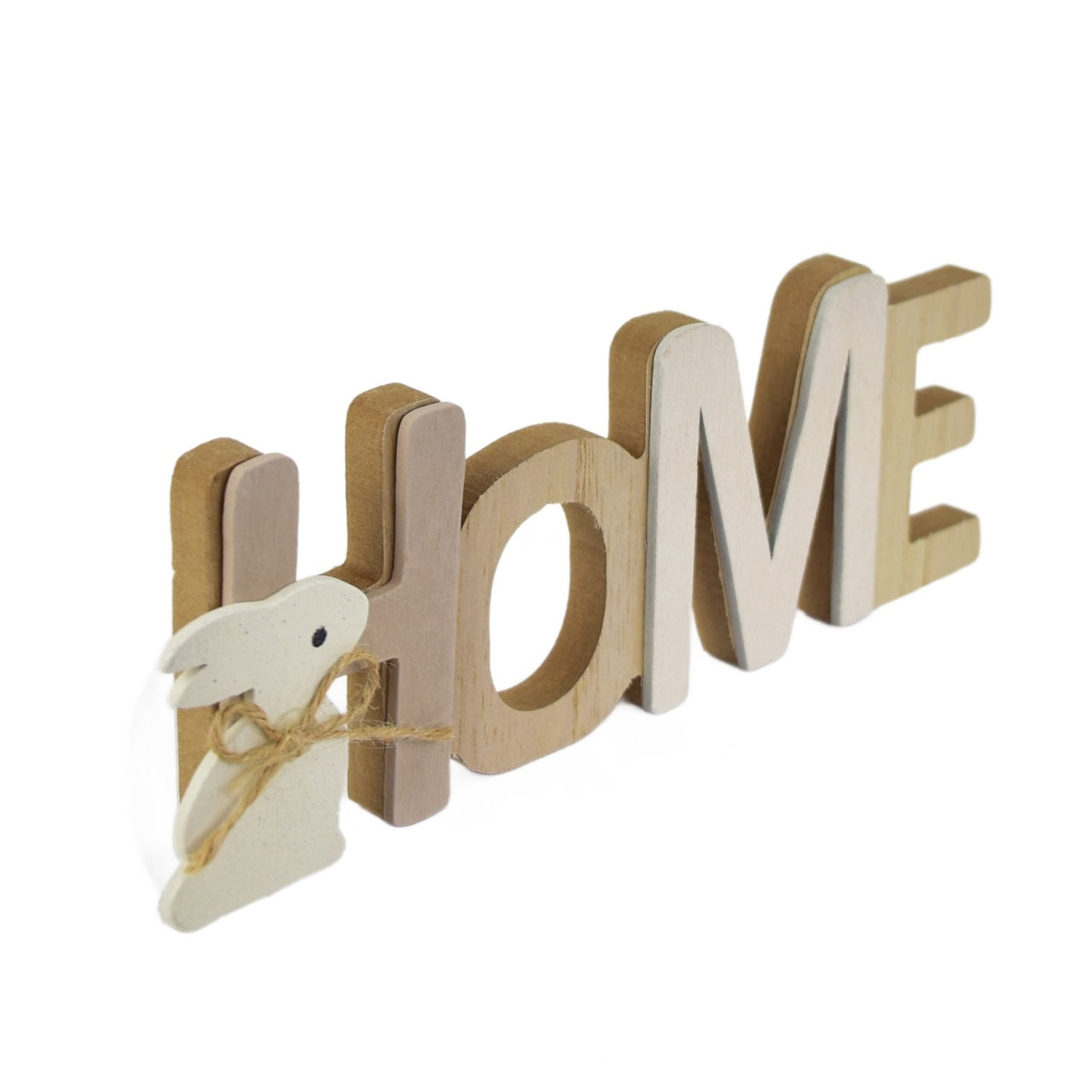 Dekorace HOME se zajíčkem 7,5x21,5 cm