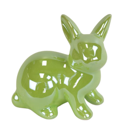 Keramický zajíček zelený 7,4 cm