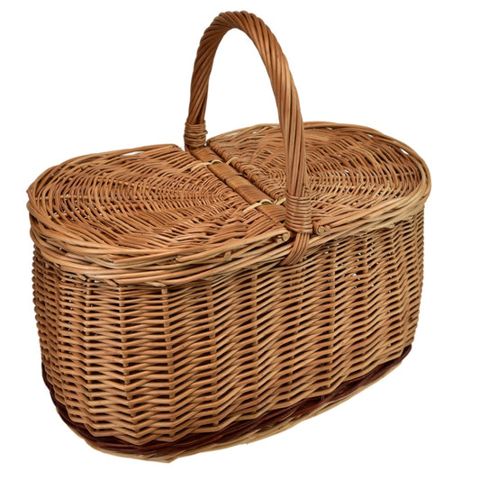 Picknickkorb Oval für das Auto 45×28×26/42