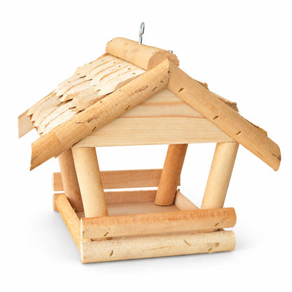 Birch bird feeder medium 27 × 21 × 23 cm