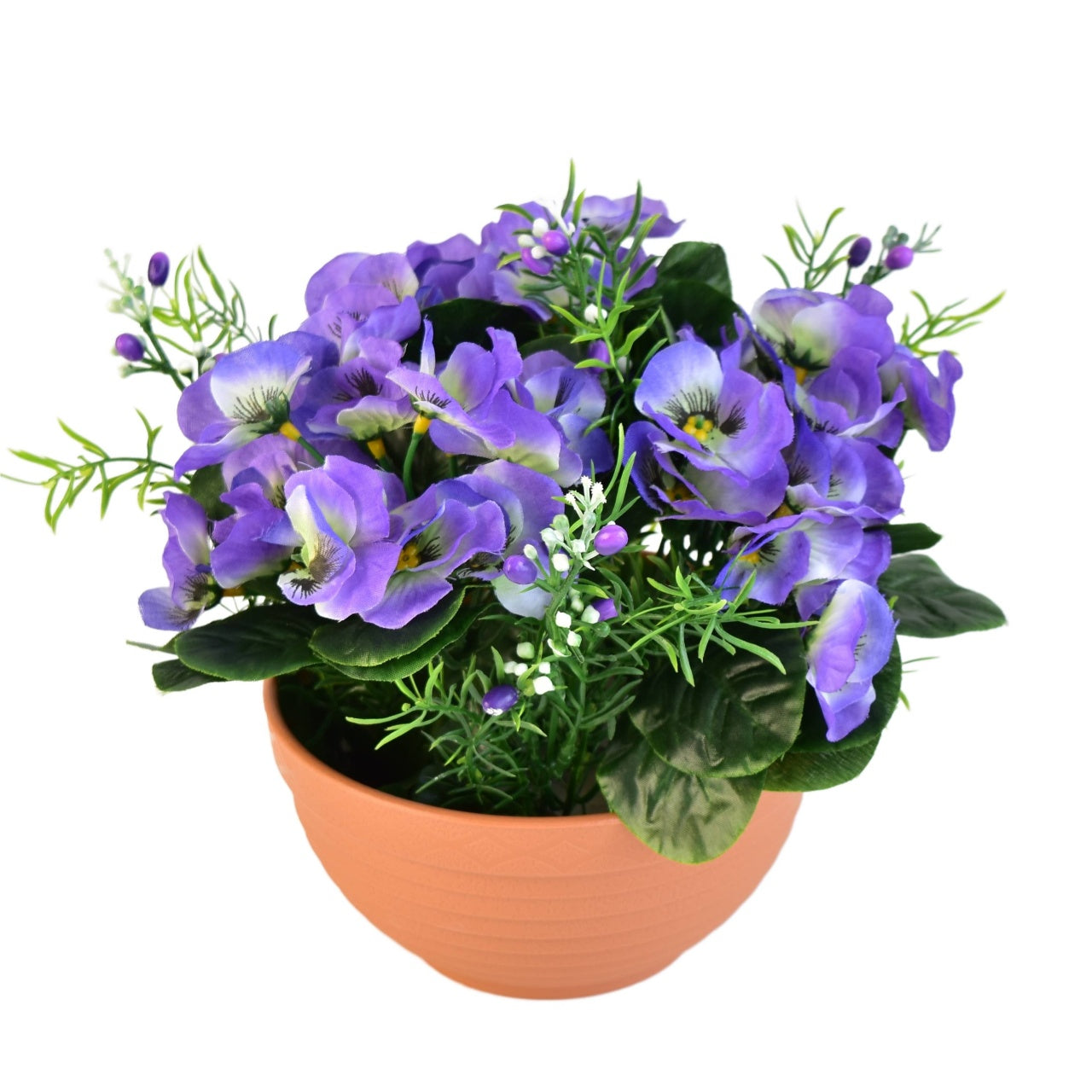 Fialky fialové v terakotové misce Ø20/ 21 cm