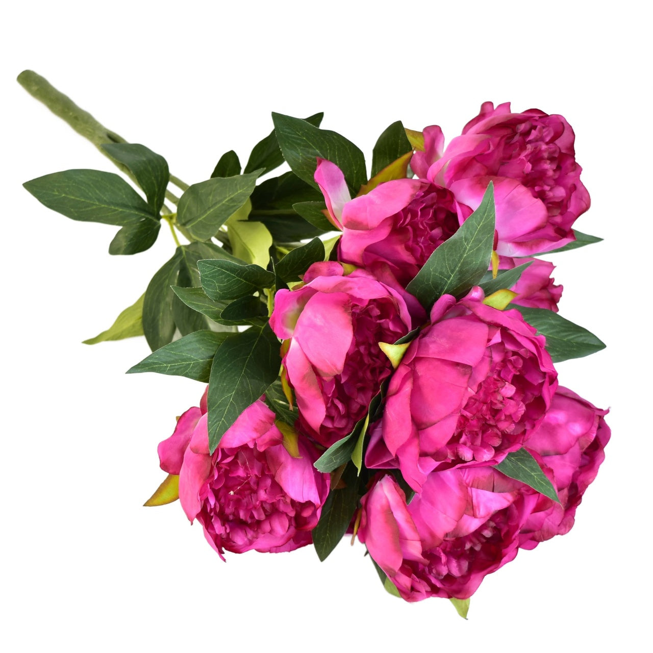 Kytice fialových pivoněk 9 květů/Ø10 cm / 60 cm