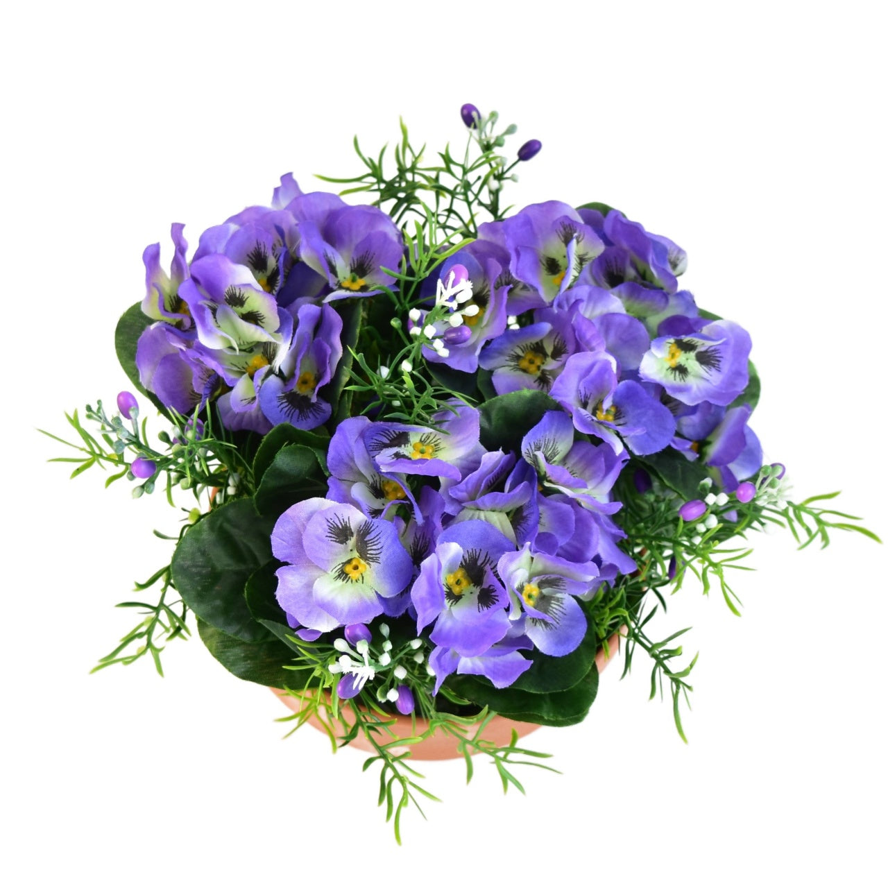 Fialky fialové v terakotové misce Ø20/ 21 cm