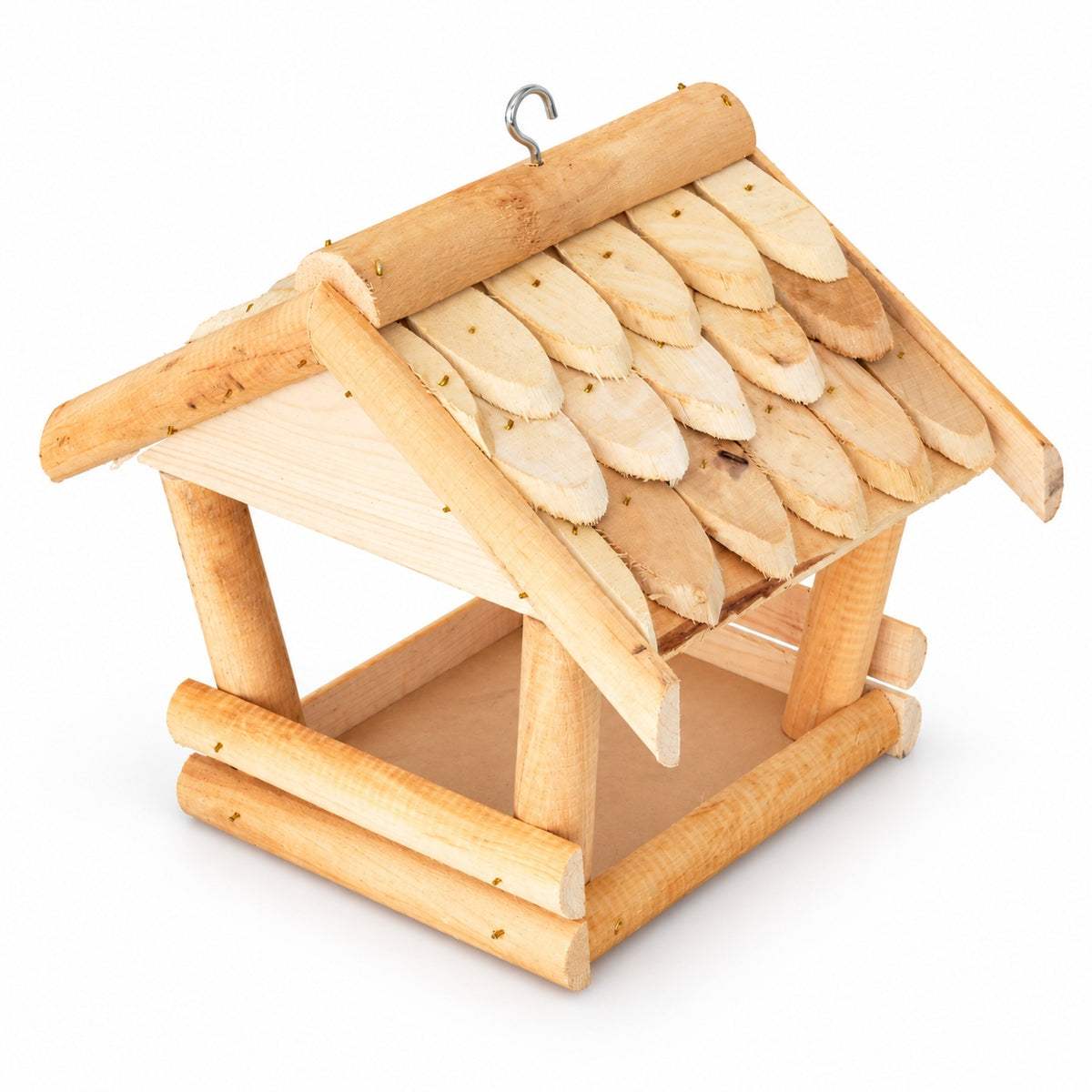Birch bird feeder medium 27 × 21 × 23 cm