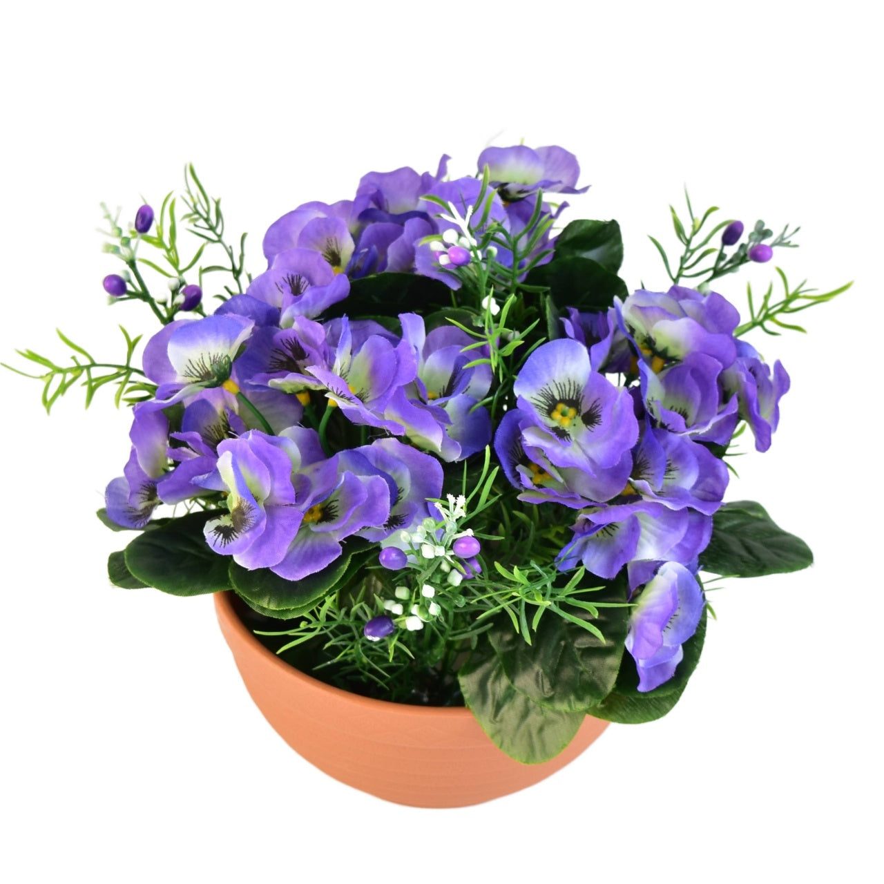 Fialky fialové v terakotové misce Ø20/ 21 cm