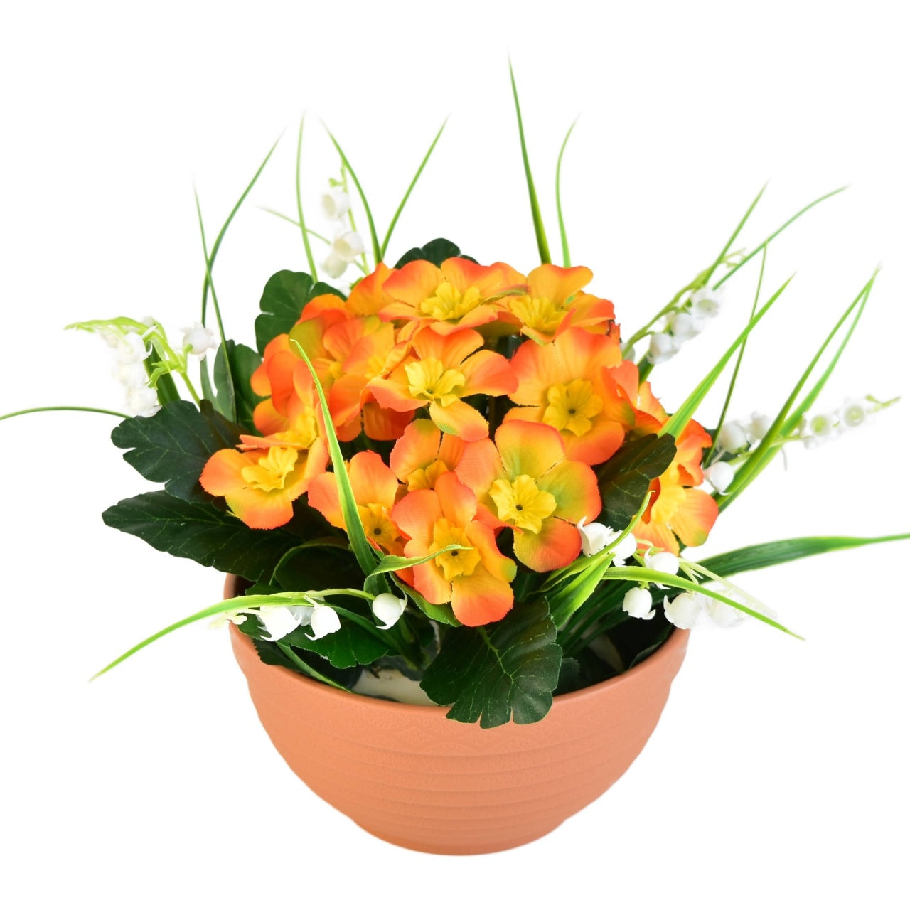 Primulky oranžové v terakotové misce Ø23/ 20 cm