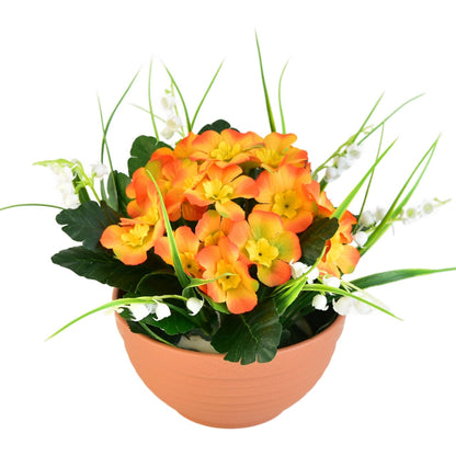 Primulky oranžové v terakotové misce Ø23/ 20 cm