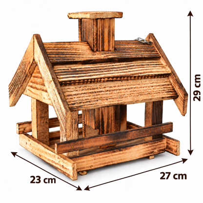 Flamed bird feeder with filling hopper, medium, 27 × 23 × 29 cm