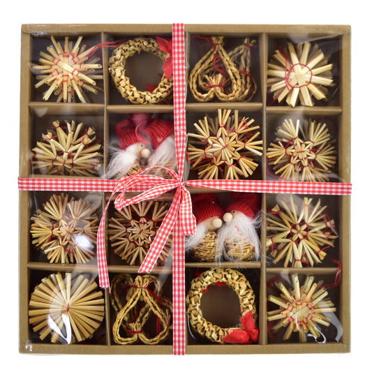 Slaměné ozdoby se skřítky, 56 ozdob