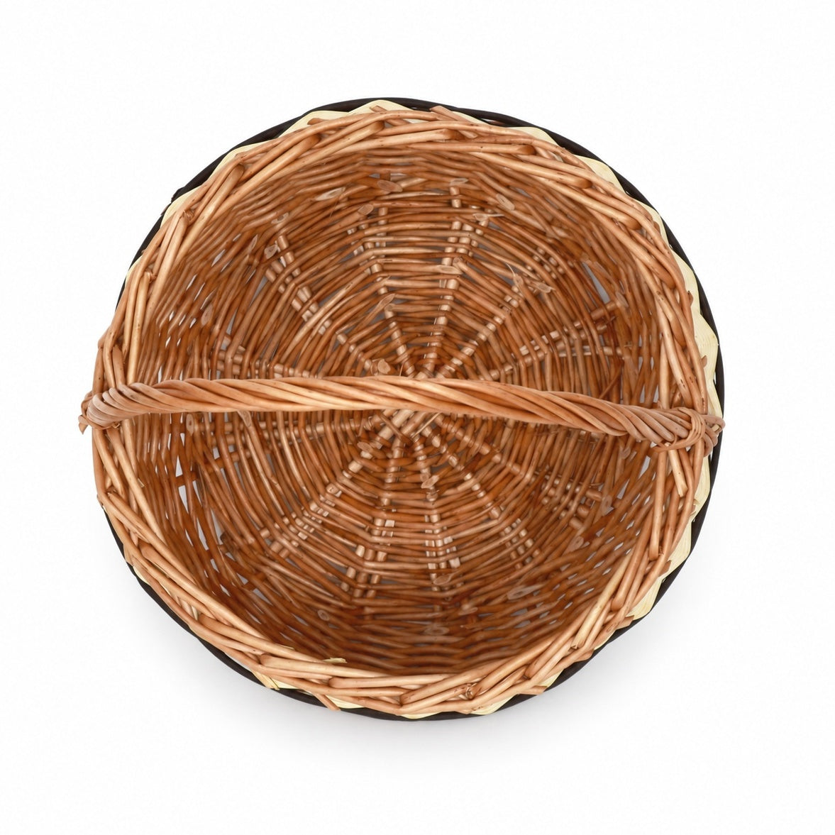 Košík Bolerko střední, ručně pletený z přírodního proutí 23×23×15-31 cm