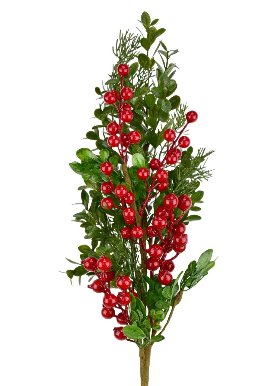 Věnec a větev zdobený borůvčím a bezinkami Ø30/70 cm