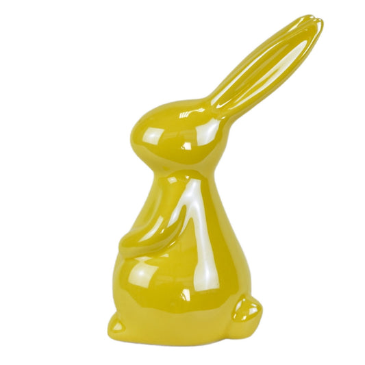 Zajíček keramický žlutý 14 cm
