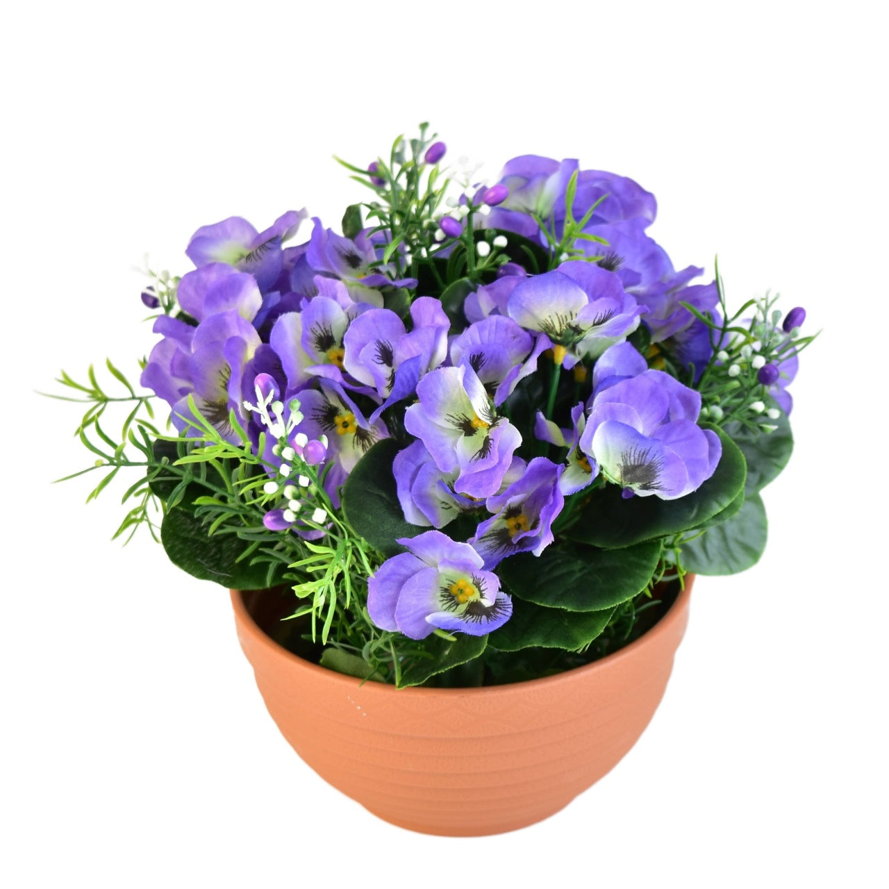 Fialky fialové v terakotové misce Ø20/ 21 cm