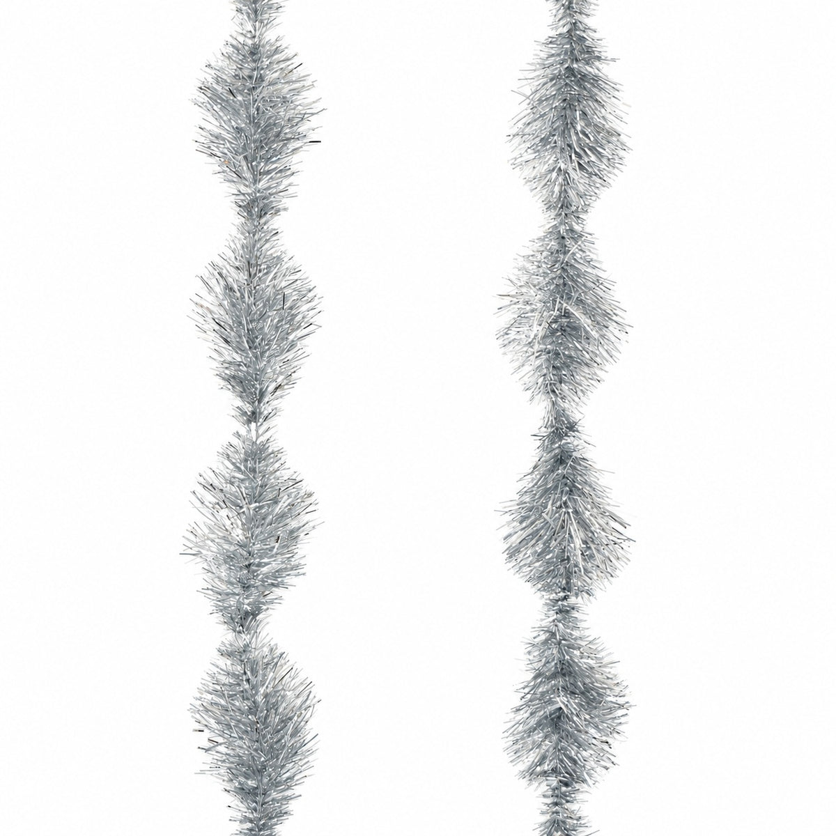 Silver Christmas garland with oval pattern, Ø 5 cm, length 3 m