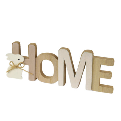 Dekorace HOME se zajíčkem 7,5x21,5 cm
