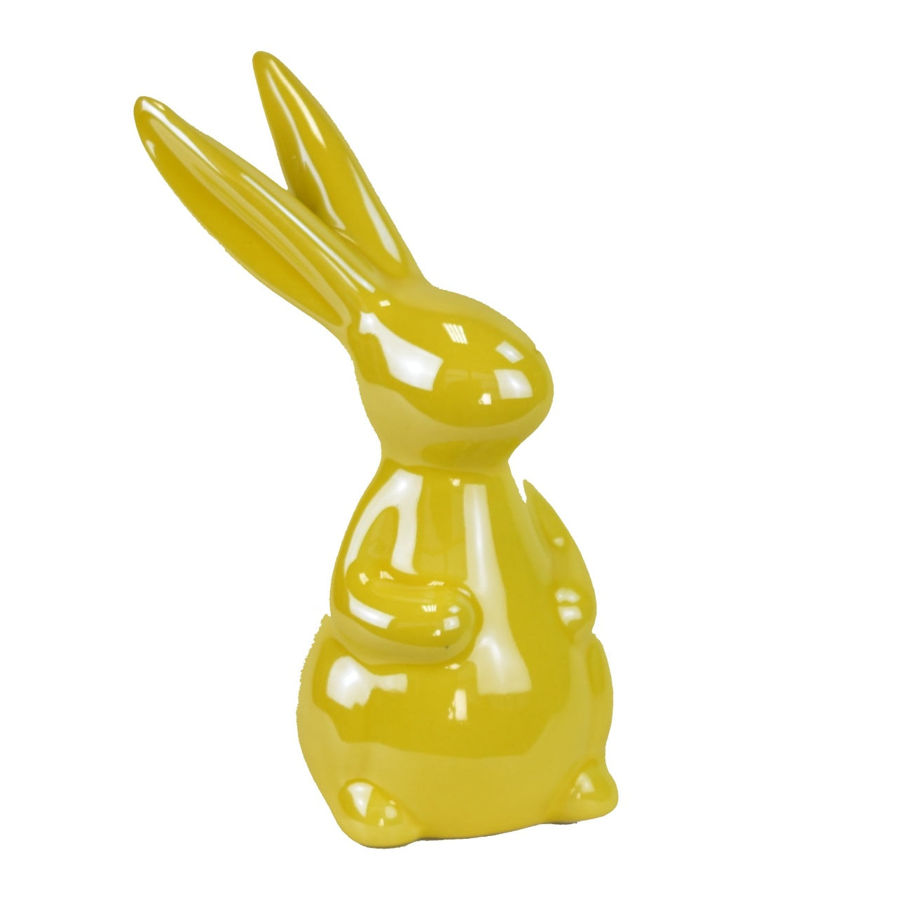 Zajíček keramický žlutý 14 cm
