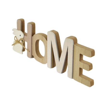 Dekorace HOME se zajíčkem 7,5x21,5 cm