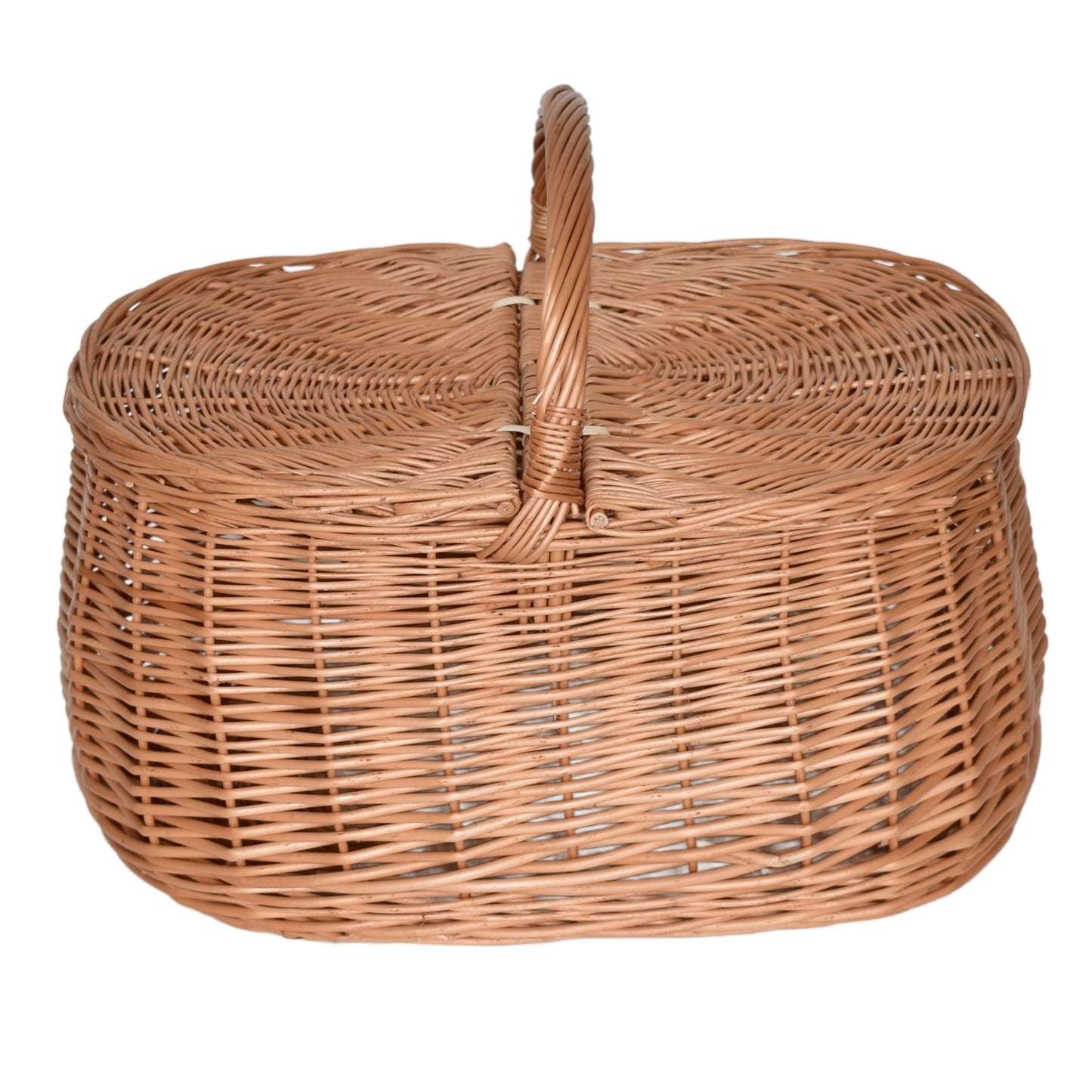 Car Picnic Basket, hand-woven from natural wicker, 43×28×35 cm