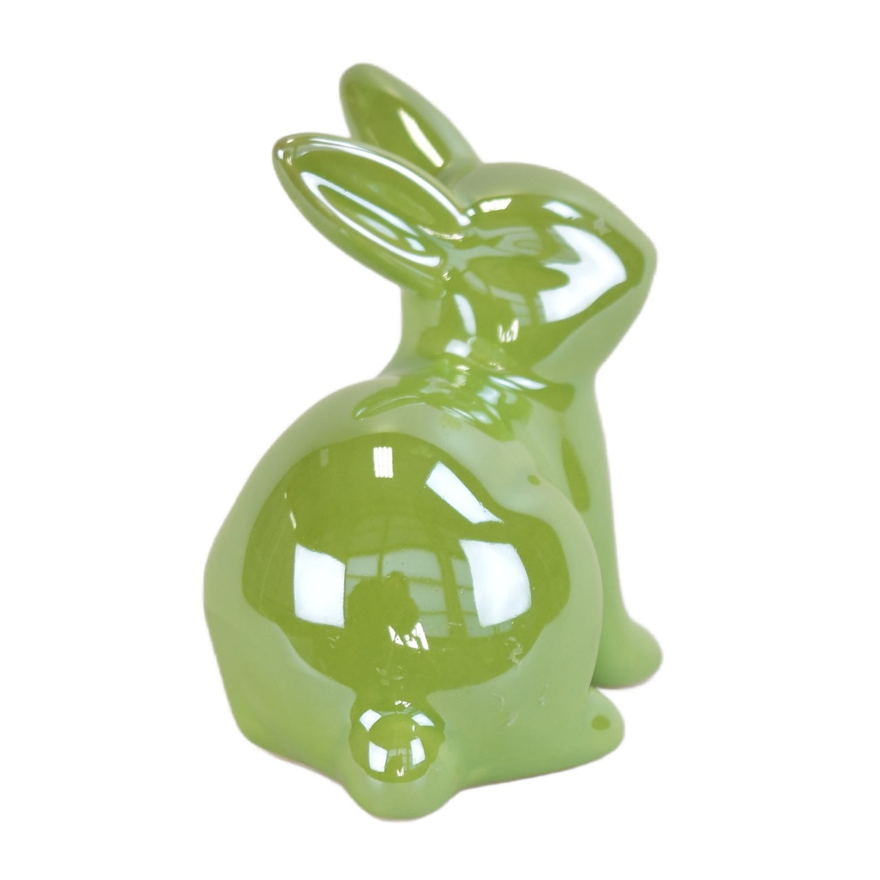 Keramický zajíček zelený 7,4 cm