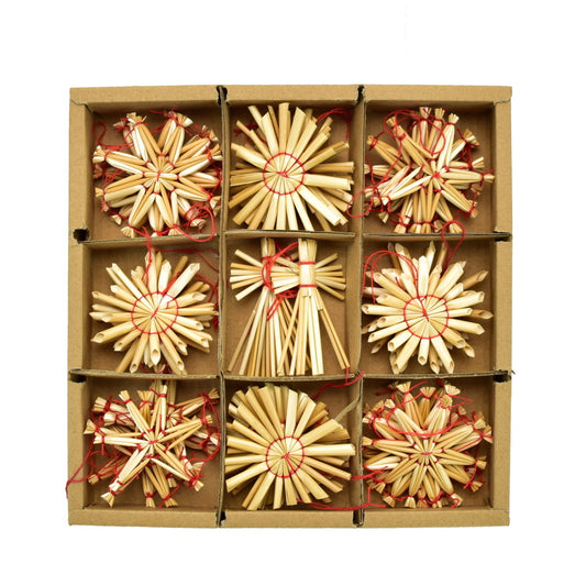 Slaměné vánoční ozdoby, 36 ozdob