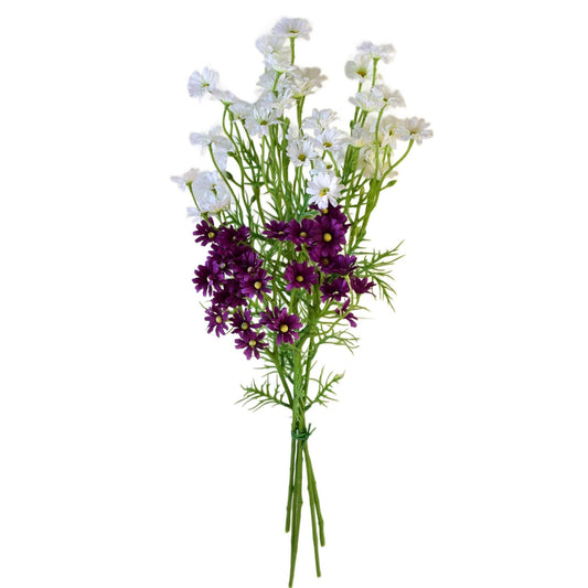 Luční kvítí kopretin s drobnými kvítky fialové 70 cm