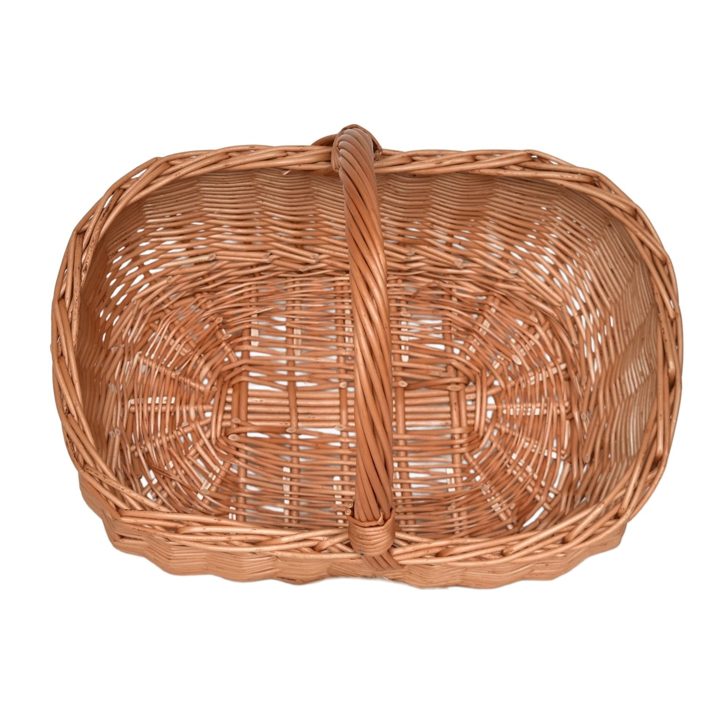 Košík hranatý Karkulka, ručně pletený z přírodního proutí, 35×25×29 cm