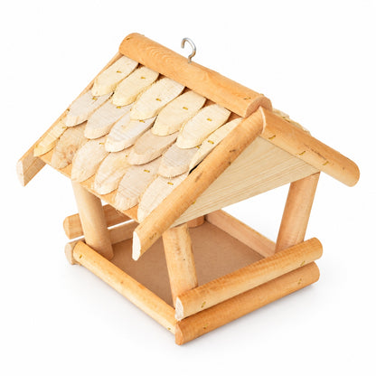 Birch bird feeder medium 27 × 21 × 23 cm