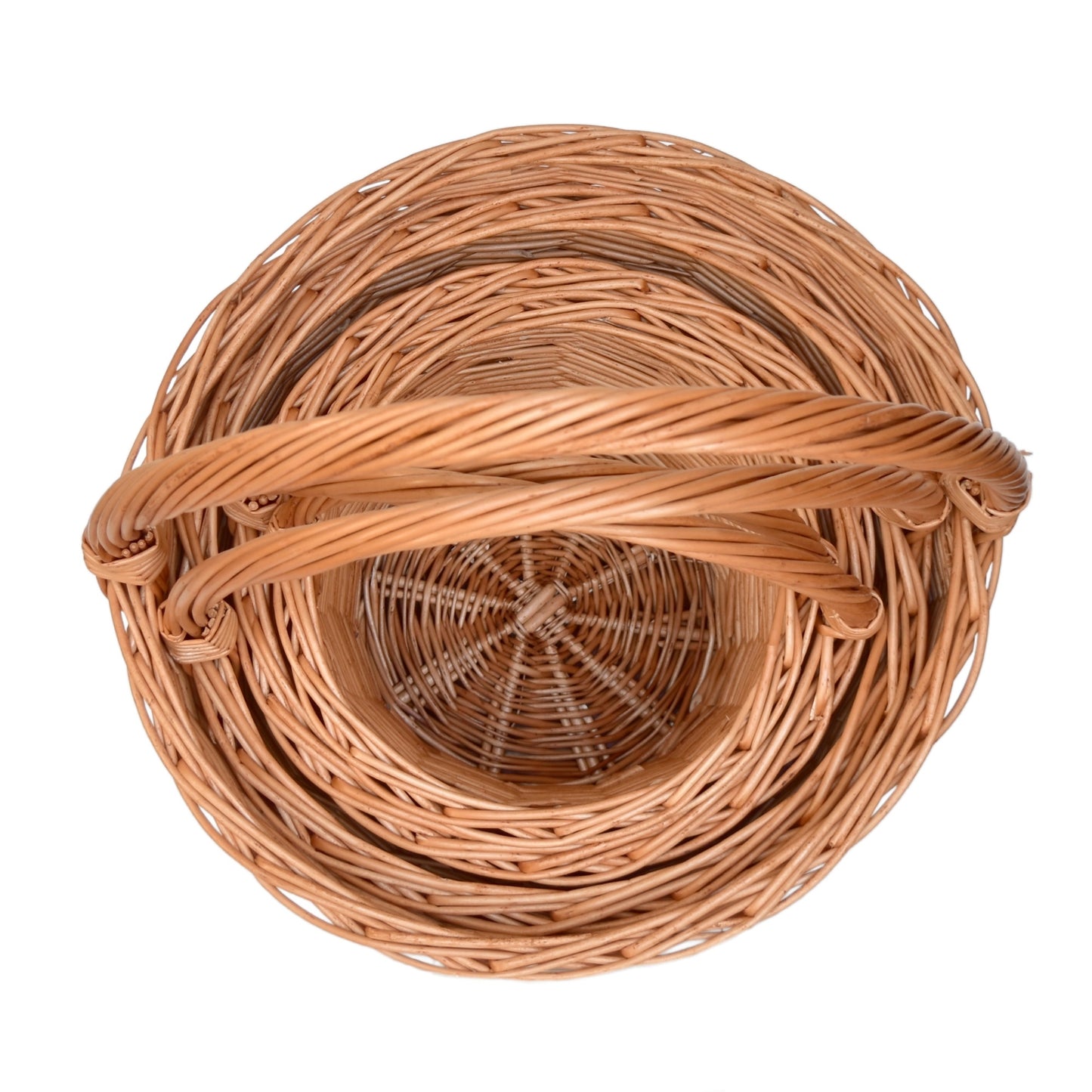 Set of wicker baskets Trháček, hand-woven from natural wicker, 4 pcs